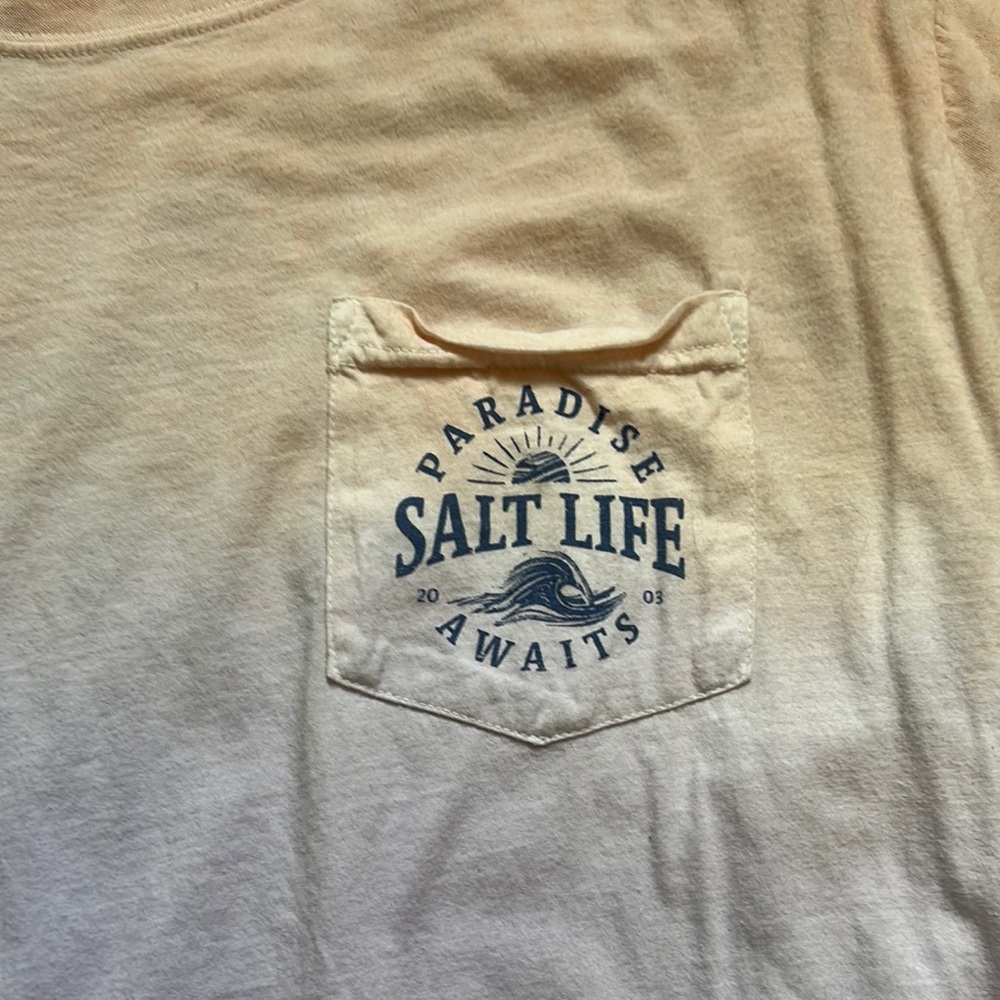 Salt Life Gradient Short Sleeve Tee - Peach and Blue - Picture 2 of 4